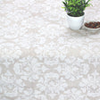 Raine Jacquard Linen - Akryldug med elegant ornament mønster