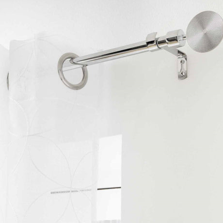 Rollis Chrome – Justerbar Gardinstang 120–210 cm, ophæng
