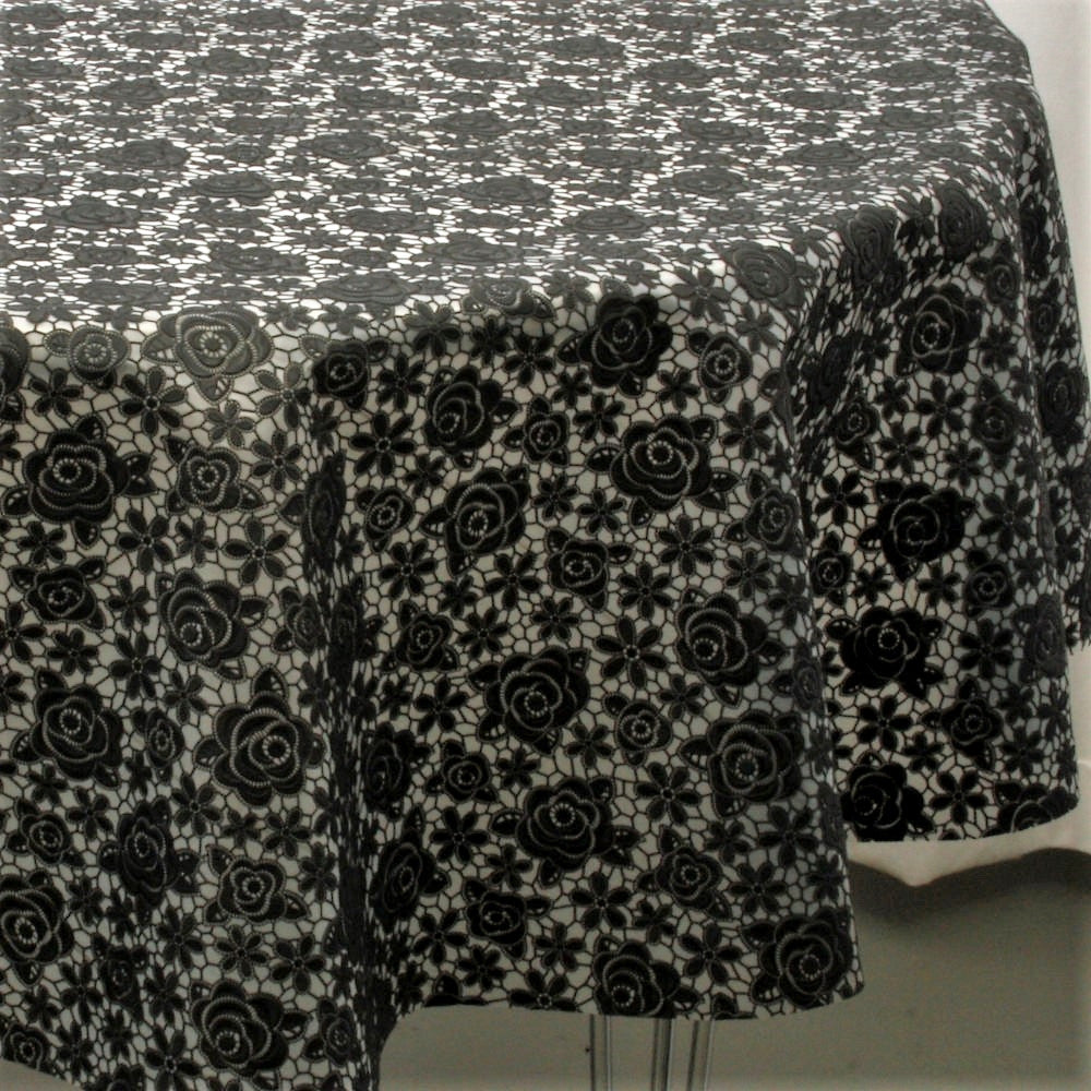 Rund blondedug lille rose, sort