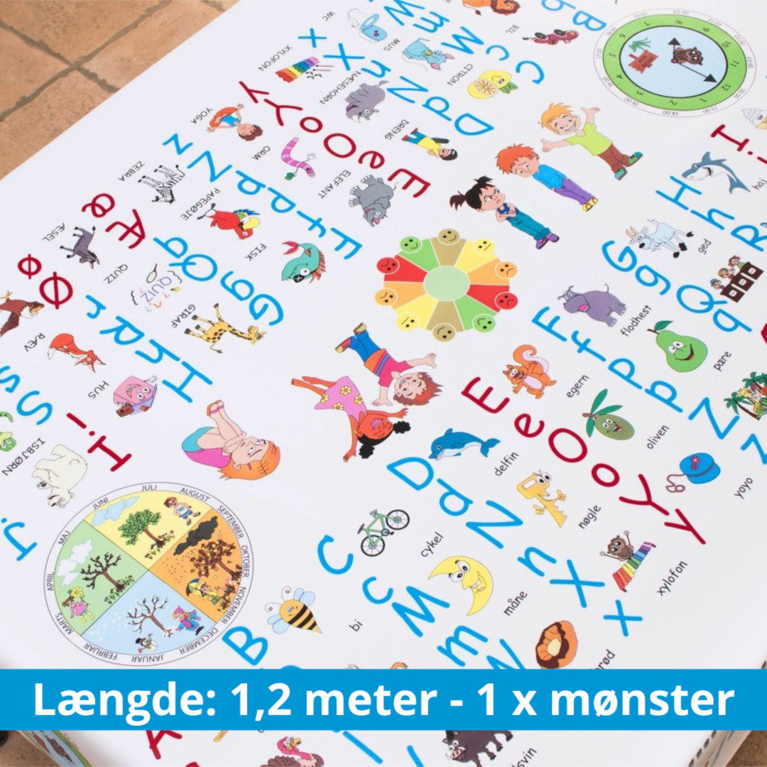 Samtaledug - Dansk Tema incl. idehæfte, fra 5 år - Ca. 1,2 meter med 1 x mønster