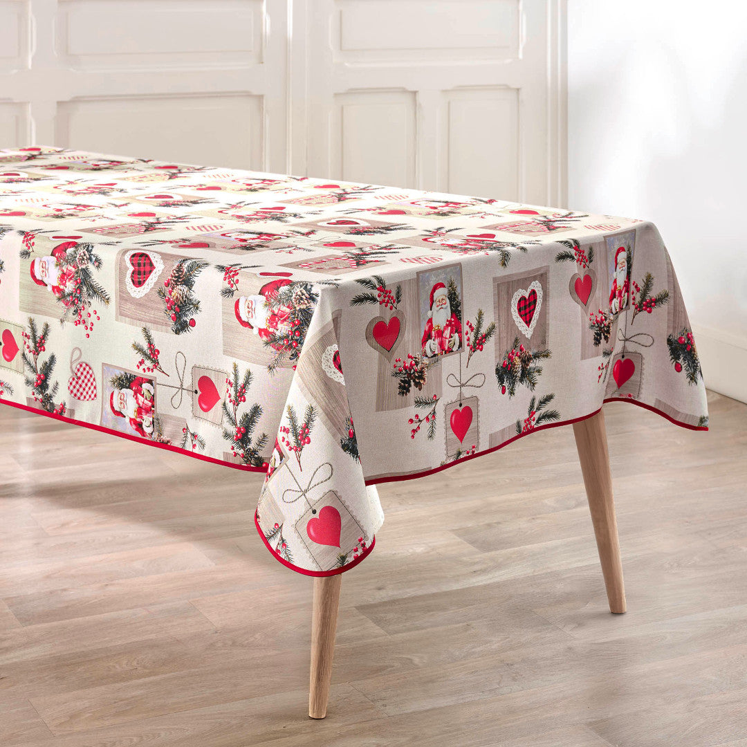 Santa Rød – Juledug med antiplet 150 x 300 cm, miljø
