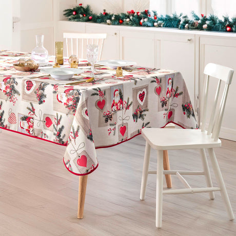 Santa Rød – Juledug med antiplet 150 x 300 cm