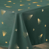 Sapin Grøn/Guld – Juledug med antiplet 150 x 300 cm, hjørne