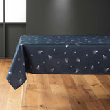 Sapin Mørkeblå/Sølv – Juledug med antiplet 150 x 300 cm, hjørne