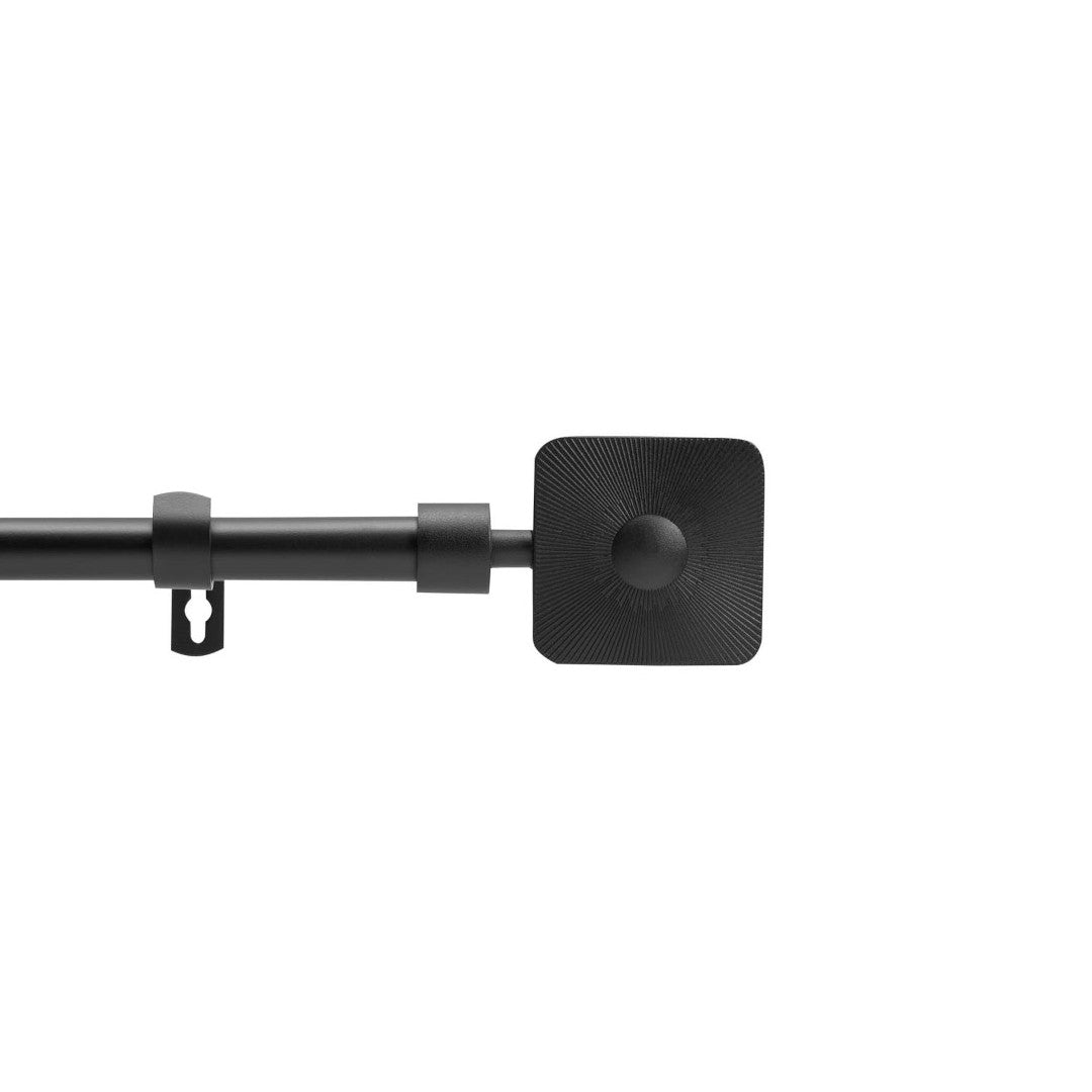 Sarita Sort – Justerbar Gardinstang 120–210 cm