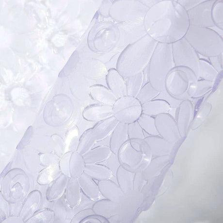 Skridsikker bademåtte med sugekopper - Daisy 53 x 53 cm, transparent