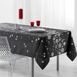 Constellation Snehimmel antracit - Juledug med anti-plet, 150 x 240 cm