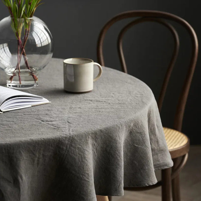 Södahl Pure Linen Earth – Rund hørdug Ø160 cm