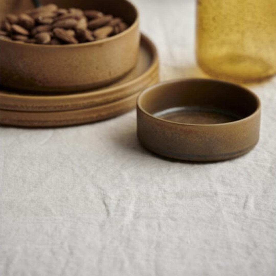 Södahl Pure Linen Ecru – Rund hørdug Ø160 cm, nærbillede