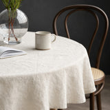 Södahl Pure Linen Ecru – Rund hørdug Ø160 cm