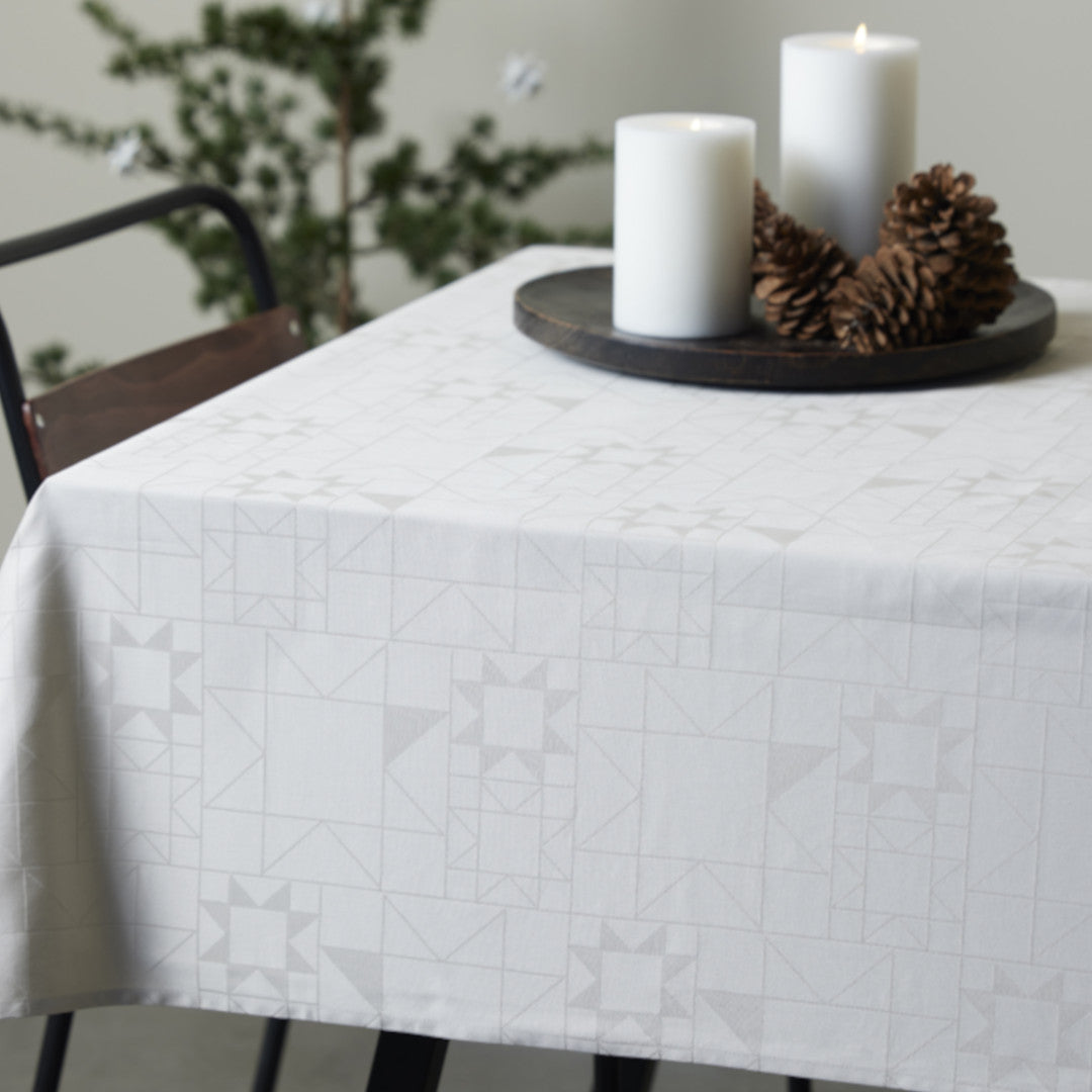 Södahl Star Damask Juledug Beige - 140 x 220