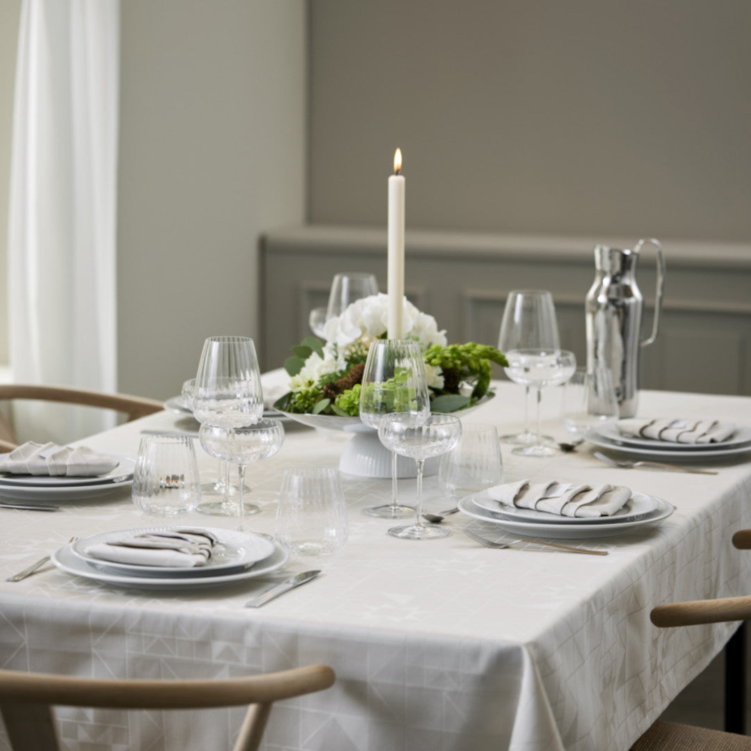 Södahl Star Damask Juledug Beige - 140 x 270