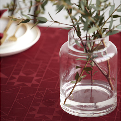Södahl Star Damask Juledug Rød - 140 x 270