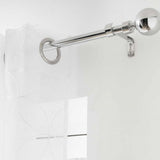 Sphera Chrome – Justerbar Gardinstang 120–210 cm, ophæng