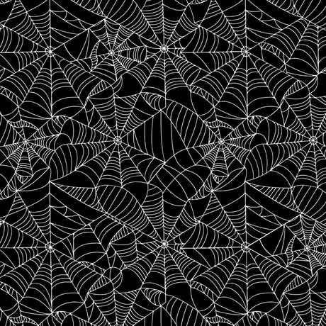 Spider Web - Halloween voksdug med uhyggeligt sort spindelvæv