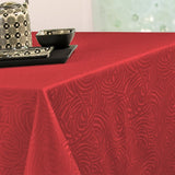 Stacy Damask polyester dug - 150 x 250 cm - Rød