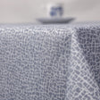 Jacquard Stone Blue - Elegant akryldug med jacquardvævet mønster