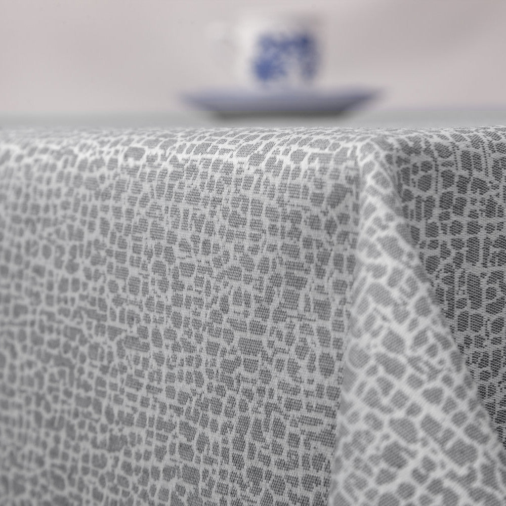 Jacquard Stone Grey - Elegant akryldug med jacquardvævet mønster