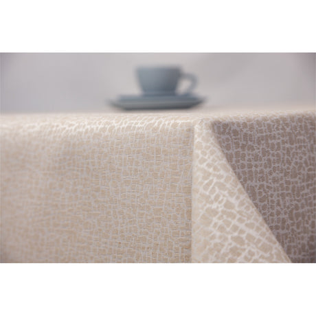 Jacquard Stone Beige - Elegant akryldug med jacquardvævet mønster - 160 cm bred