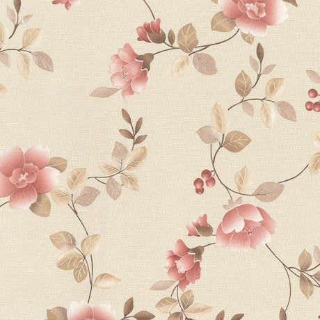 Textilia Brillantine Pink - Rund voksdug med elastik - Til bord Ø 60 - Ø 130 cm