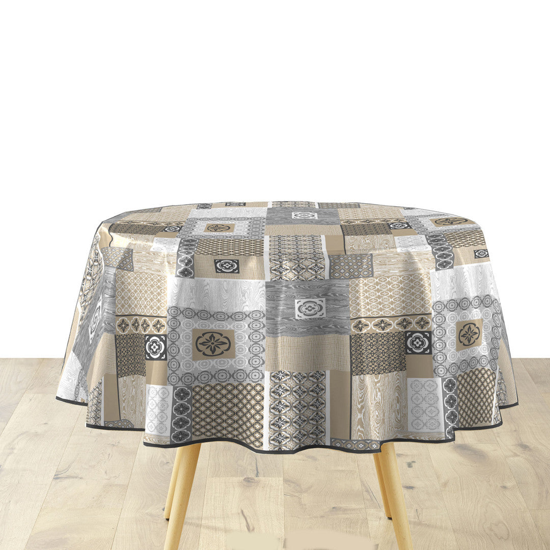 Textilia Costa - Rund voksdug med flot motiv Ø 155 cm, miljø