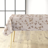 Textilia Glitter Floreal - Lys beige voksdug med blomsterranke