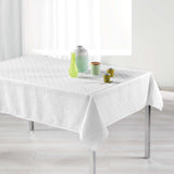 Tokio Jacquard Hvid 140x250 cm – Damaskdug med anti-plet, miljøbillede