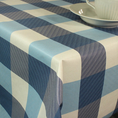 Trend Blue Squares - pvc fri voksdug