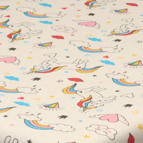 Unicorns – Akryldug med Enhjørninger & Regnbuer, mønster