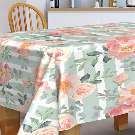 English Rose - voksdug med struktur storblomstrende roser - Hel rulle = ca. 20 m