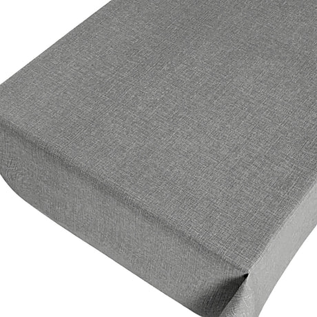 Linen Look Stone - Ensfarvet voksdug i hørlook, præget overflade, mønster