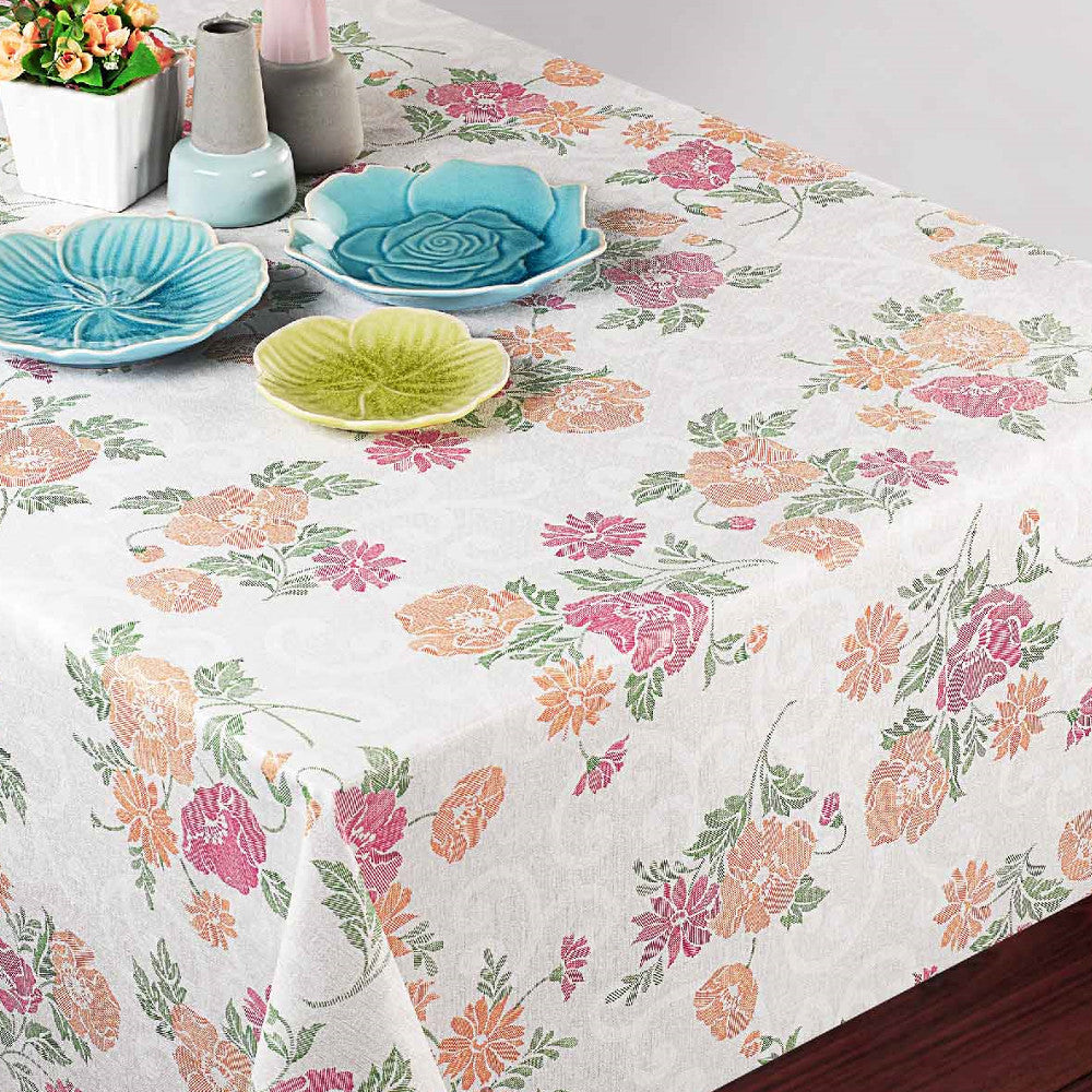 Misty Color Flower - voksdug med blomster motiv, 140 cm bred