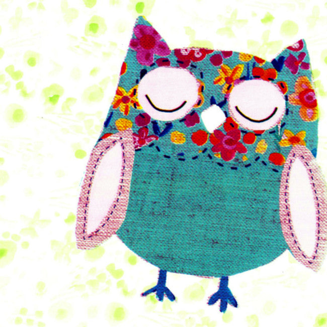 Owls Vintage, voksdug med ugler, 140 cm bred