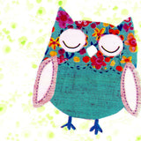 Owls Vintage, voksdug med ugler, 140 cm bred
