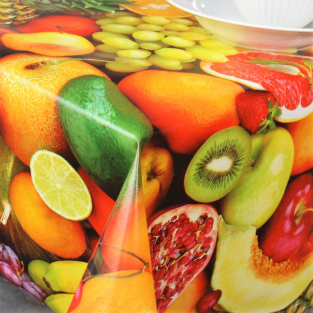 Voksdug med søde og saftige frugter