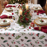 Winter Botanicals Hvid – Juledug med antiplet 150 x 300 cm