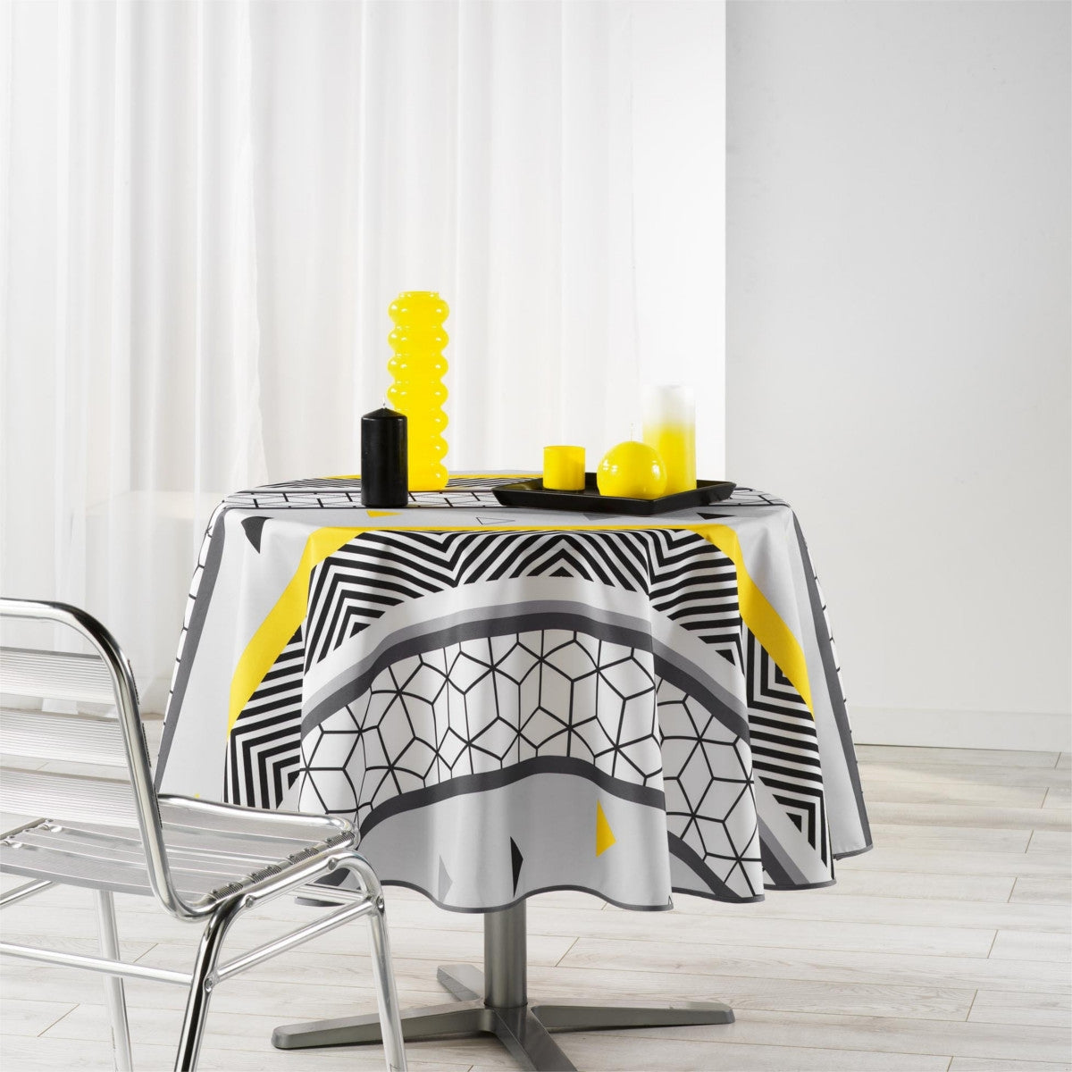 Yellow Mix Ø 180 cm, rund dug med anti-plet